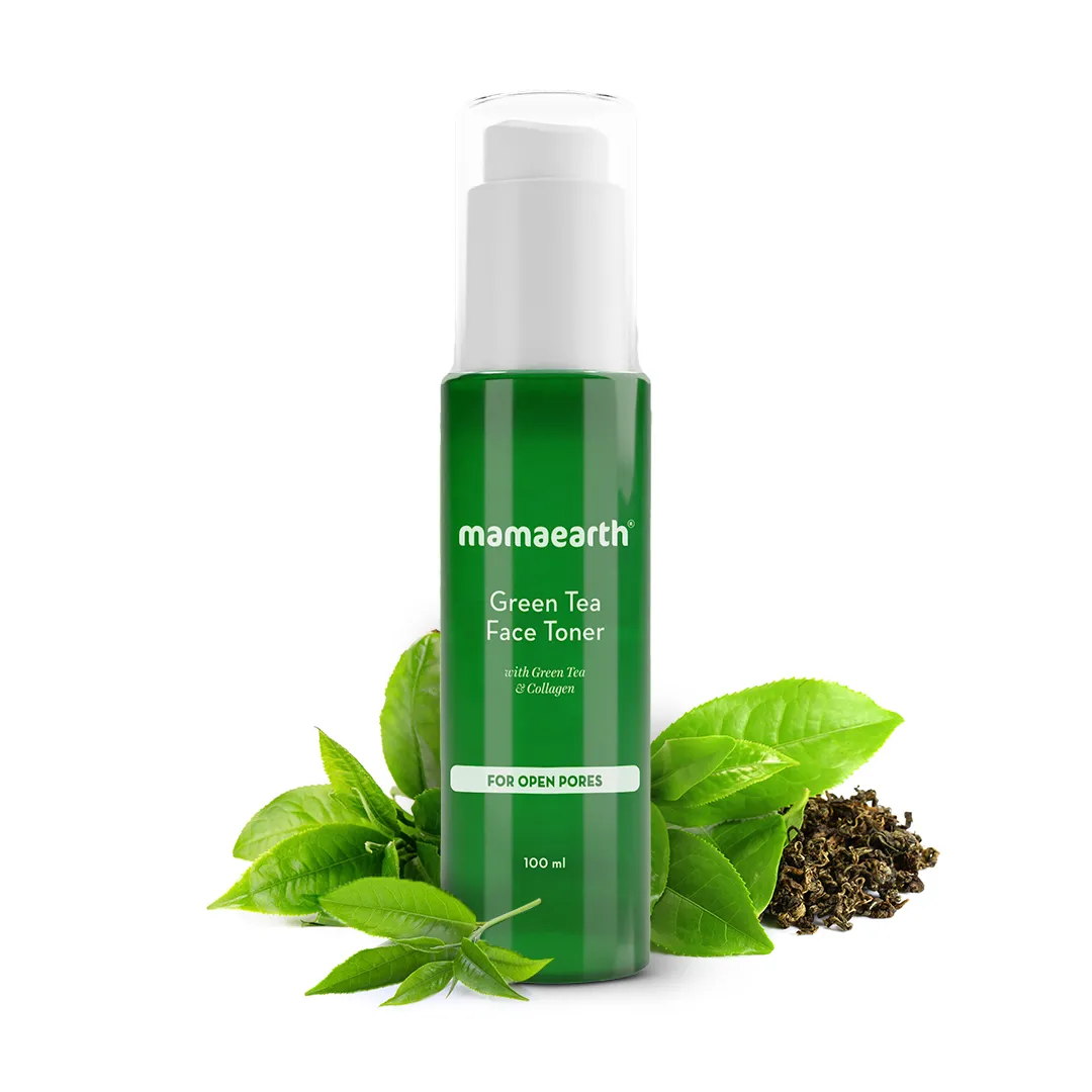 Green Tea Face Toner With Green Tea & Collagen For Open Pores - 100 ml
